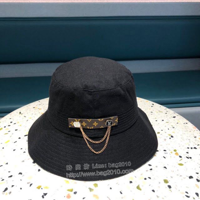 LV爆款女士帽子 路易威登提花鏈條漁夫帽  mm1553